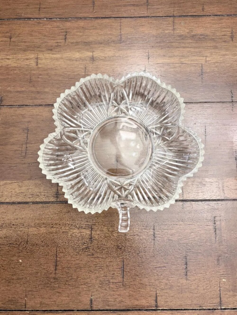 Vintage Federal Glass Shamrock Clover Dish - 6" Four Leaf Clover, Retro Decor